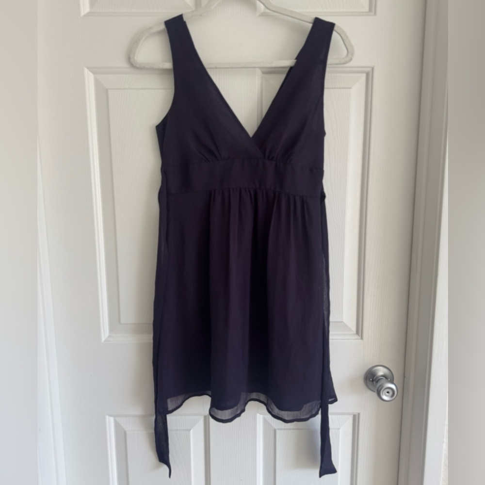 Forever 21 Purple Chiffon Sleeveless Mini Babydoll Dress Size Small